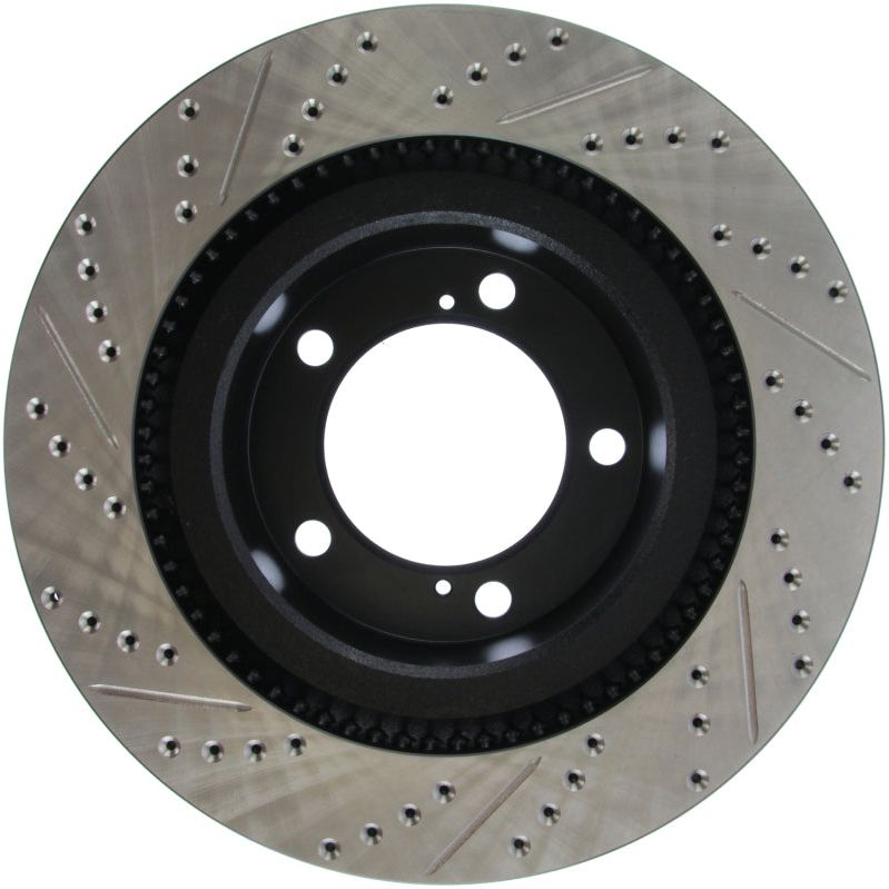 Stoptech 127.44156L - STO127.44156L - StopTech 07-09 Toyota Tundra / 08-09 Toyota Sequoia Front Left Slotted & Drilled Rotor - Shipped in Europe - Tuningsupply.com