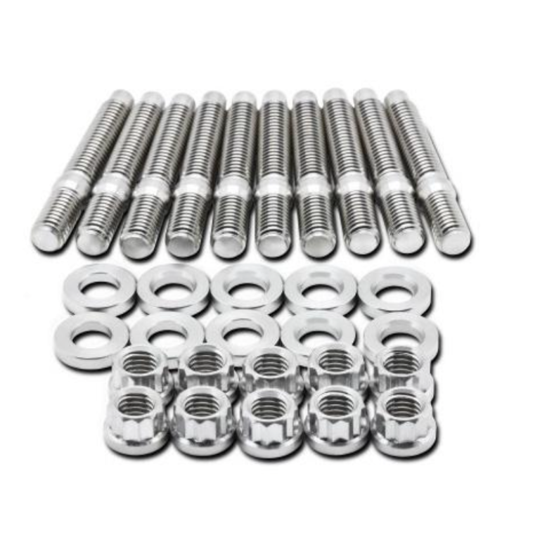 BLOX Racing BXFL-00309-10 - BLOBXFL-00309-10 - BLOX Racing SUS303 Stainless Steel Manifold Stud Kit M8 x 1.25mm 65mm in Length - 10-piece - Shipped in Europe - Tuningsupply.com
