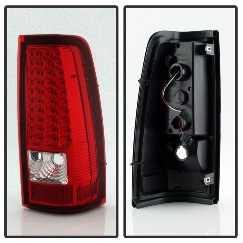 SPYDER 5008831 - SPY5008831 - xTune Chevy Silverado 1500/2500/3500 99-02 LED Tail Lights Red Clear ALT-ON-CS99-LED-RC - Shipped in Europe - Tuningsupply.com
