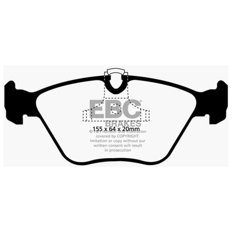 EBC DP41552R - EBCDP41552R - EBC 04-06 BMW X3 2.5 (E83) Yellowstuff Front Brake Pads - Shipped in Europe - Tuningsupply.com