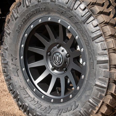 ICON 2018908350SB - ICO2018908350SB - ICON Compression 18x9 6x5.5 0mm Offset 5in BS Satin Black Wheel - Shipped in Europe - Tuningsupply.com