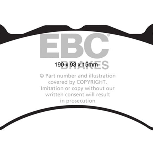 EBC DP61853 - EBCDP61853 - EBC 11+ Jeep Grand Cherokee 6.4 SRT-8 Greenstuff Front Brake Pads - Shipped in Europe - Tuningsupply.com