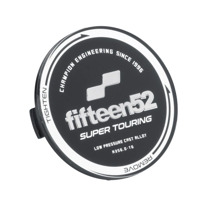 fifteen52 52-ST-CAP-BLACK - FFT52-ST-CAP-BLACK - fifteen52 Super Touring (Chicane/Podium) Center Cap Single - Black/Chrome - Shipped in Europe - Tuningsupply.com
