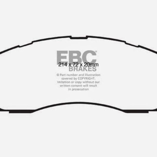 EBC ED91847 - EBCED91847 - EBC 09-11 Dodge Ram 2500 Pick-up 5.7 2WD/4WD Extra Duty Front Brake Pads - Shipped in Europe - Tuningsupply.com