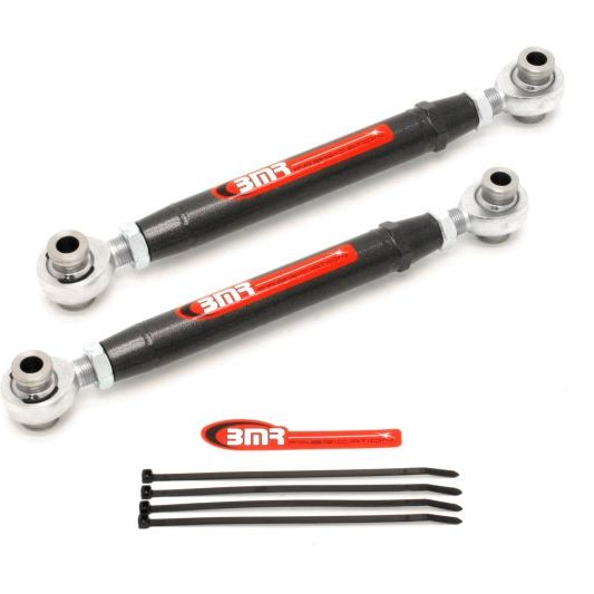 BMR Suspension TR004H - BMRTR004H - BMR 10-15 5th Gen Camaro Rear Adj. Rod Ends Toe Rods - Black Hammertone - Shipped in Europe - Tuningsupply.com
