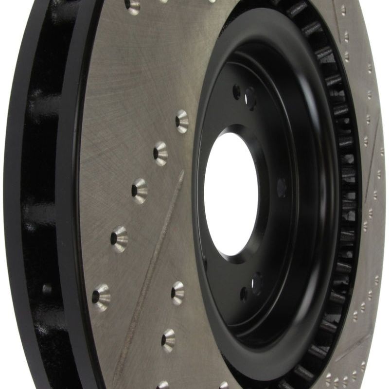 Stoptech 127.46076R - STO127.46076R - StopTech Slotted & Drilled Sport Brake Rotor - Shipped in Europe - Tuningsupply.com