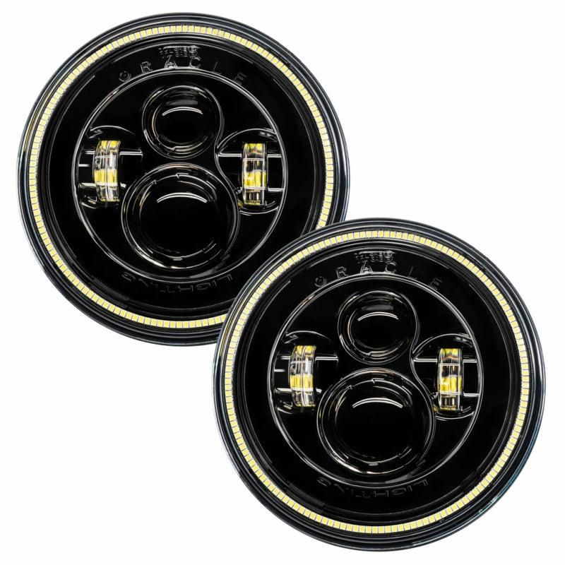 ORACLE Lighting 5769-001 - ORL5769-001 - Oracle 7in High Powered LED Headlights - Black Bezel - White - Shipped in Europe - Tuningsupply.com
