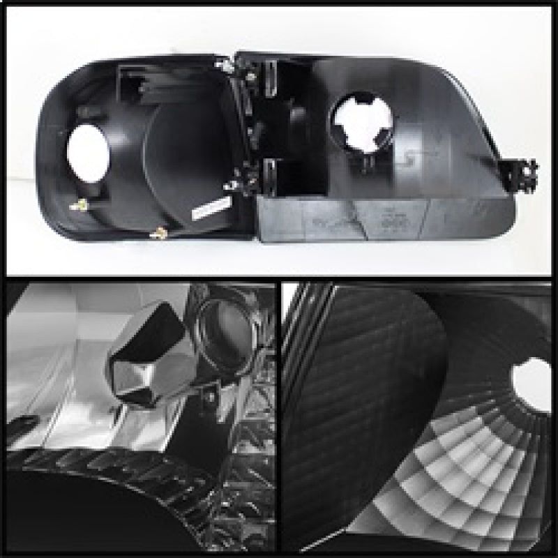 SPYDER 5070319 - SPY5070319 - xTune Ford F150 97-03 / Expedition 97-02 Crystal Headlights w/Corner Black HD-JH-FF15097-SET-AM-BK - Shipped in Europe - Tuningsupply.com