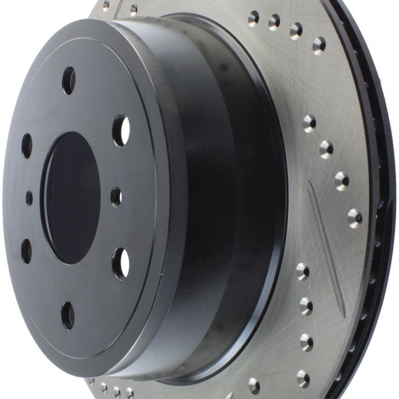 Stoptech 127.66065R - STO127.66065R - StopTech 05-10 GMC Sierra (w/ Rear Drum) / 07-09 GMC Yukon Rear Right Slotted & Drilled Rotor - Shipped in Europe - Tuningsupply.com