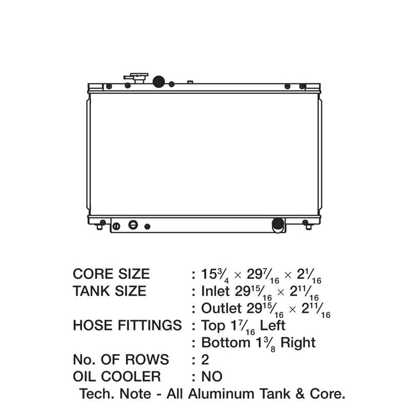 CSF 2882 - CSF2882 - CSF 93-98 Toyota Supra Radiator - Shipped in Europe - Tuningsupply.com