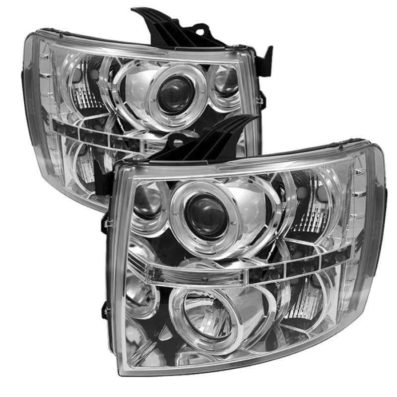 SPYDER 5009500 - SPY5009500 - Spyder Chevy Silverado 1500 07-13 Projector Headlights LED Halo LED Chrm PRO-YD-CS07-HL-C - Shipped in Europe - Tuningsupply.com