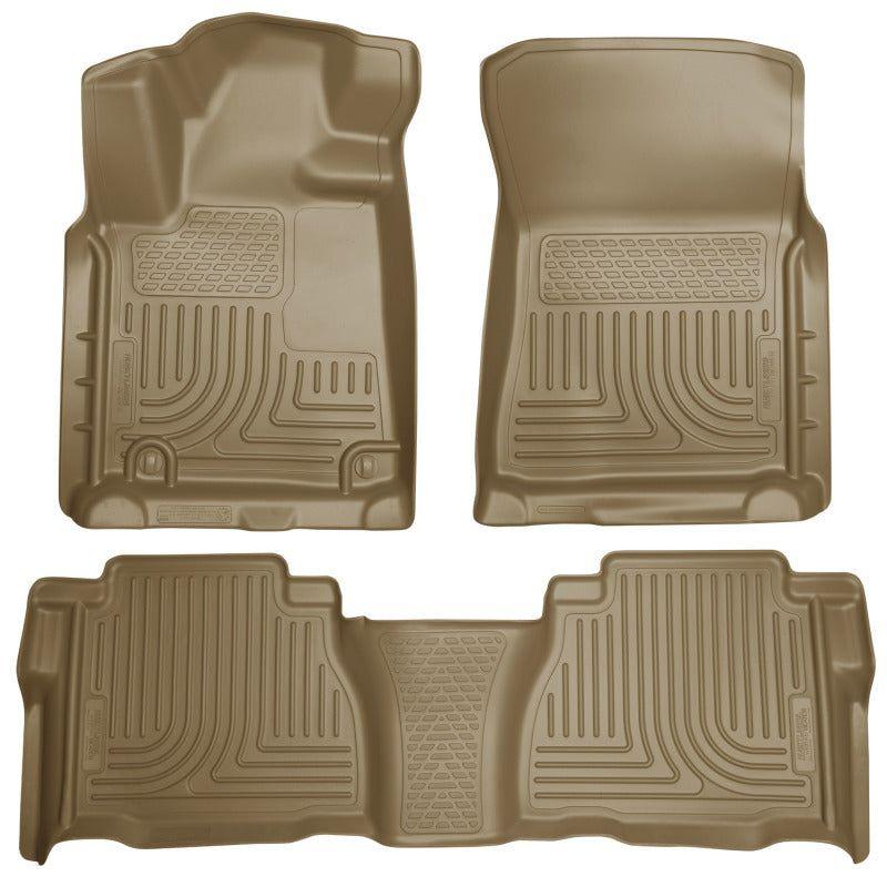 Husky Liners 98583 - HSL98583 - Husky Liners 2012 Toyota Tundra Double/CrewMax Cab WeatherBeater Combo Tan Floor Liners - Shipped in Europe - Tuningsupply.com
