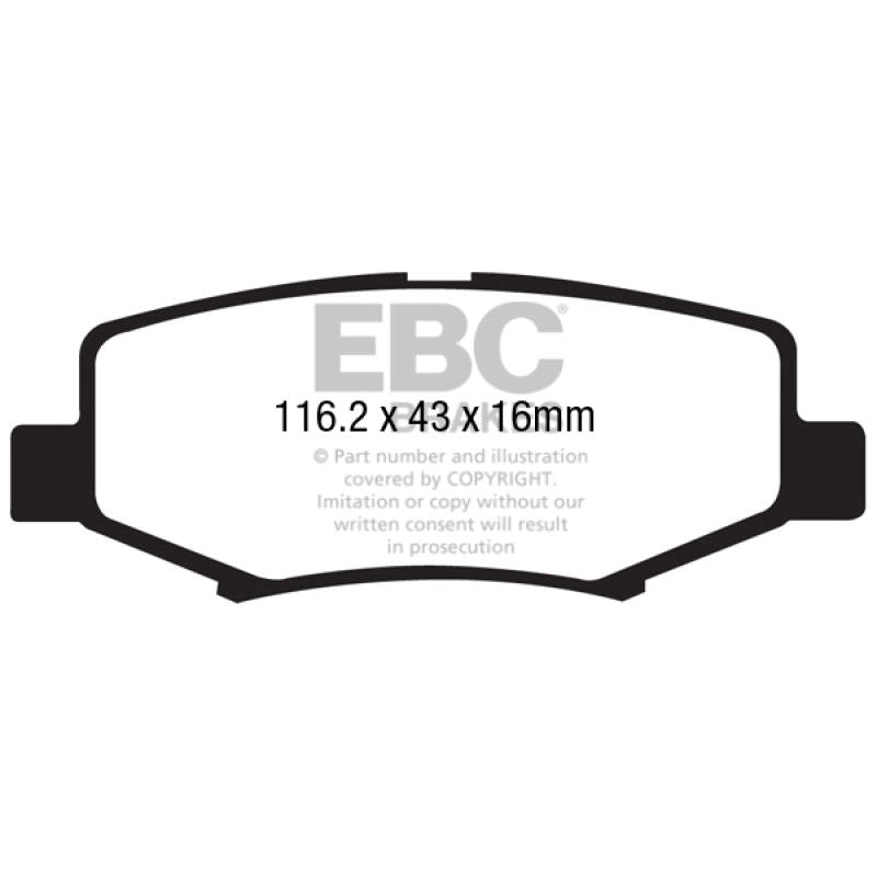 EBC DP61799 - EBCDP61799 - EBC 06-11 Dodge Nitro 3.7 Greenstuff Rear Brake Pads - Shipped in Europe - Tuningsupply.com