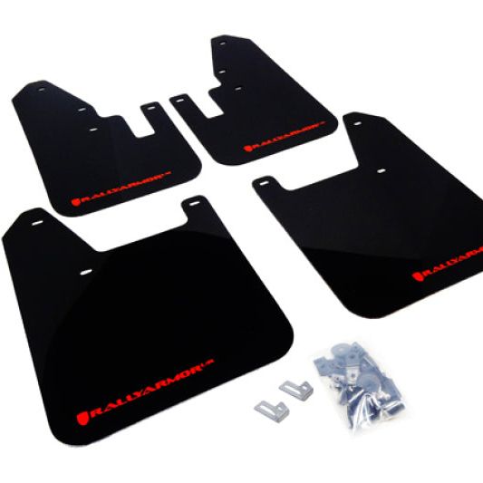 Rally Armor MF13-UR-BLK/RD - RALMF13-UR-BLK/RD - Rally Armor 98-02 Subaru Forester Black UR Mud Flap w/ Red Logo - Shipped in Europe - Tuningsupply.com