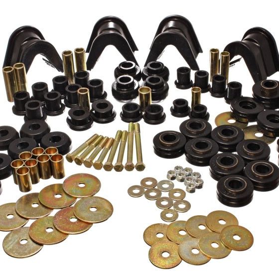 Energy Suspension 4.18105G - ENG4.18105G - Energy Suspension 66-77 Ford Bronco 4WD (w/ 4 Deg C-Bushings) Black Hyper-Flex Master Bushing Set - Shipped in Europe - Tuningsupply.com