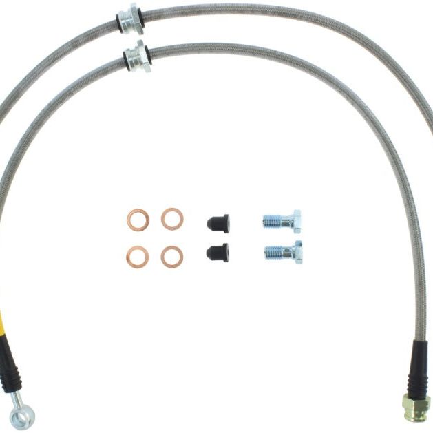Stoptech 950.33026 - STO950.33026 - StopTech 2015 VW Golf (MK7) Front Stainless Steel Brake Line Kit - Shipped in Europe - Tuningsupply.com