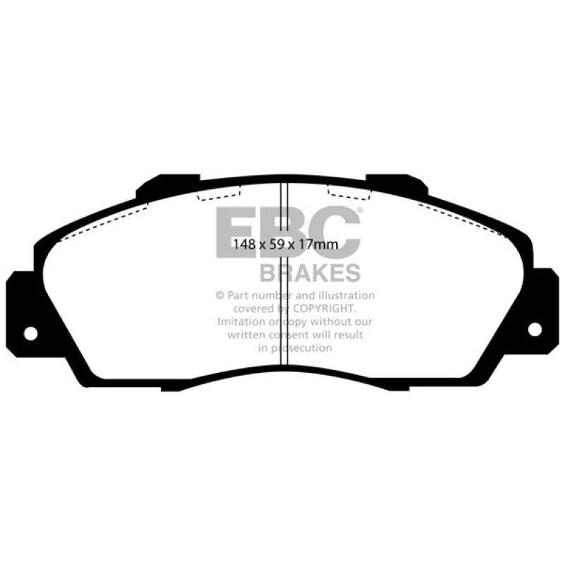 EBC DP5872NDX - EBCDP5872NDX - EBC 97-01 Acura Integra Type R Bluestuff Front Brake Pads - Shipped in Europe - Tuningsupply.com