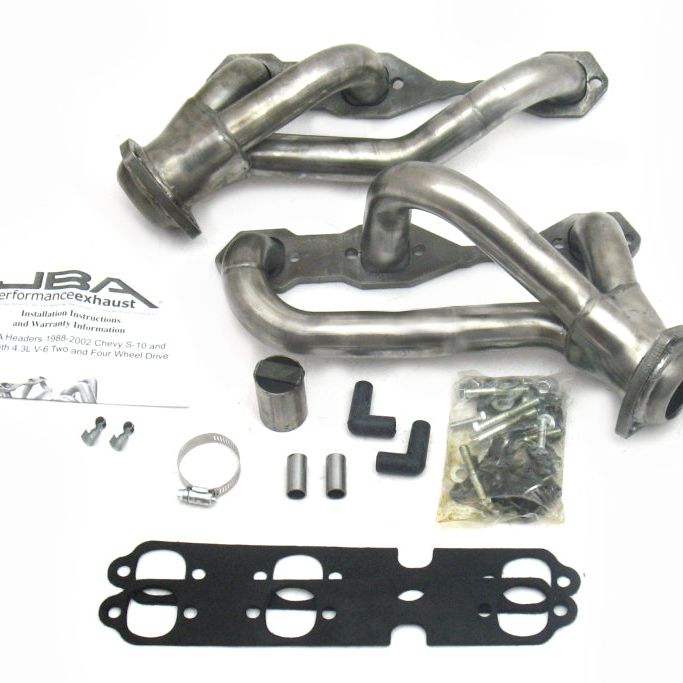 JBA 1840S-3 - JBA1840S-3 - JBA 88-95 & 02-03 GM S-Truck 4.3L V6 4WD 1-1/2in Primary Raw 409SS Cat4Ward Header - Shipped in Europe - Tuningsupply.com