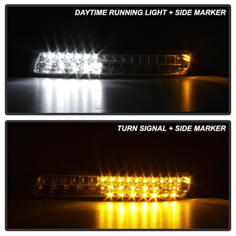 SPYDER 9029318 - SPY9029318 - xTune 99-06 GMC Sierra (Excl Denali) Full LED Bumper Lights - Chrome (CBL-GSI99-LED-C) - Shipped in Europe - Tuningsupply.com