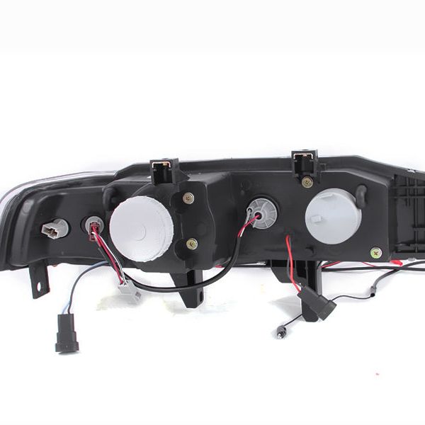ANZO 121048 - ANZ121048 - ANZO 1990-1993 Honda Accord Projector Headlights w/ Halo Black 1pc - Shipped in Europe - Tuningsupply.com
