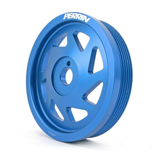 Perrin Performance PSP-ENG-101BL - PERPSP-ENG-101BL - PERRIN 15-18 Subaru WRX / 13-20 BRZ / 14-18 FXT / 13-16 Crosstrek Lightened Crank Pulley - Blue - Shipped in Europe - Tuningsupply.com
