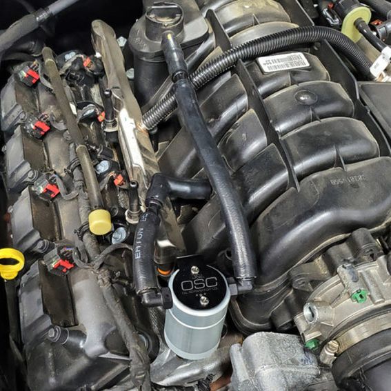 J&L 3061P-C - JLT3061P-C - J&L 05-23 Dodge Charger 5.7L Hemi Passenger Side Oil Separator 3.0 - Clear Anodized - Shipped in Europe - Tuningsupply.com