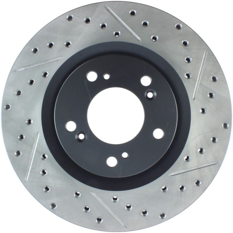 Stoptech 127.40048L - STO127.40048L - StopTech 00-09 S2000 Slotted & Drilled Left Front Rotor - Shipped in Europe - Tuningsupply.com