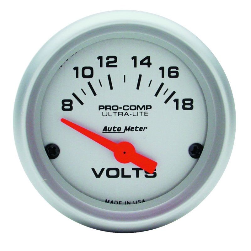 AutoMeter 4391 - ATM4391 - Autometer Ultra-Lite 52mm Short Sweep Electronice Voltage Gauge - Shipped in Europe - Tuningsupply.com