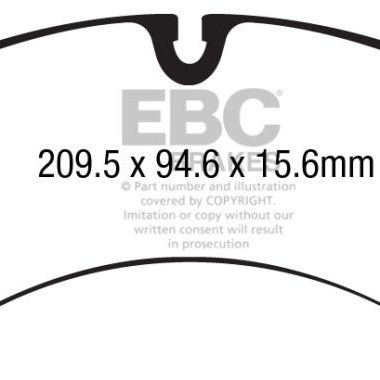 EBC DP42162R - EBCDP42162R - EBC 10+ Porsche Cayenne 3.6 Yellowstuff Front Brake Pads - Shipped in Europe - Tuningsupply.com