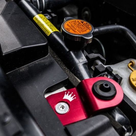 Turbo XS W15-RADSTAY-RED - TXSW15-RADSTAY-RED - Turbo XS 15-16 Subaru WRX/STI Billet Aluminum Radiator Stay - Red - Shipped in Europe - Tuningsupply.com