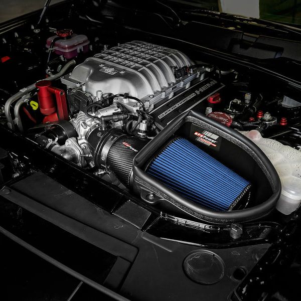 aFe 57-10001R - AFE57-10001R - aFe Magnum Force Stage-2 Track Series Carbon Fiber AIS w/ Pro 5R Media - 18 Dodge Challenger V8-6.2L - Shipped in Europe - Tuningsupply.com