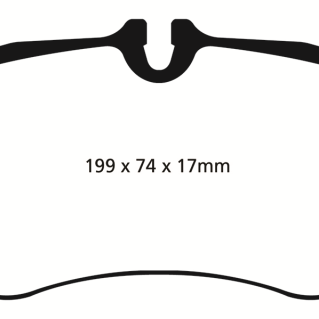 EBC DP42057R - EBCDP42057R - EBC 09-12 Porsche 911 (997) (Cast Iron Rotor only) 3.6 Carrera 2 Yellowstuff Front Brake Pads - Shipped in Europe - Tuningsupply.com