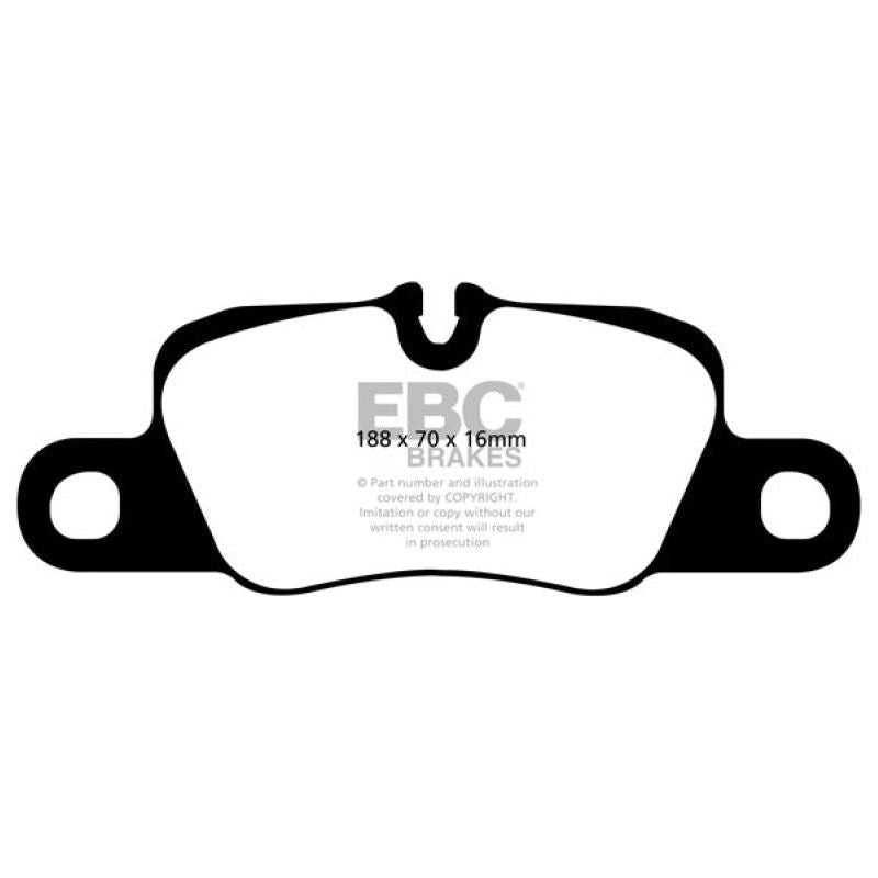 EBC DP31858C - EBCDP31858C - EBC 12-15 Porsche 911 (991) (Cast Iron Rotor only) 3.8 Carrera S Redstuff Rear Brake Pads - Shipped in Europe - Tuningsupply.com