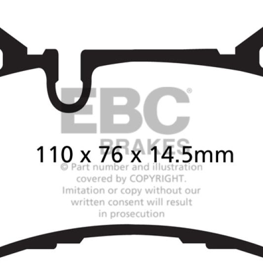 EBC DP42117R - EBCDP42117R - EBC 14 Mercedes-Benz C63 AMG (W204) 6.2 Yellowstuff Rear Brake Pads - Shipped in Europe - Tuningsupply.com