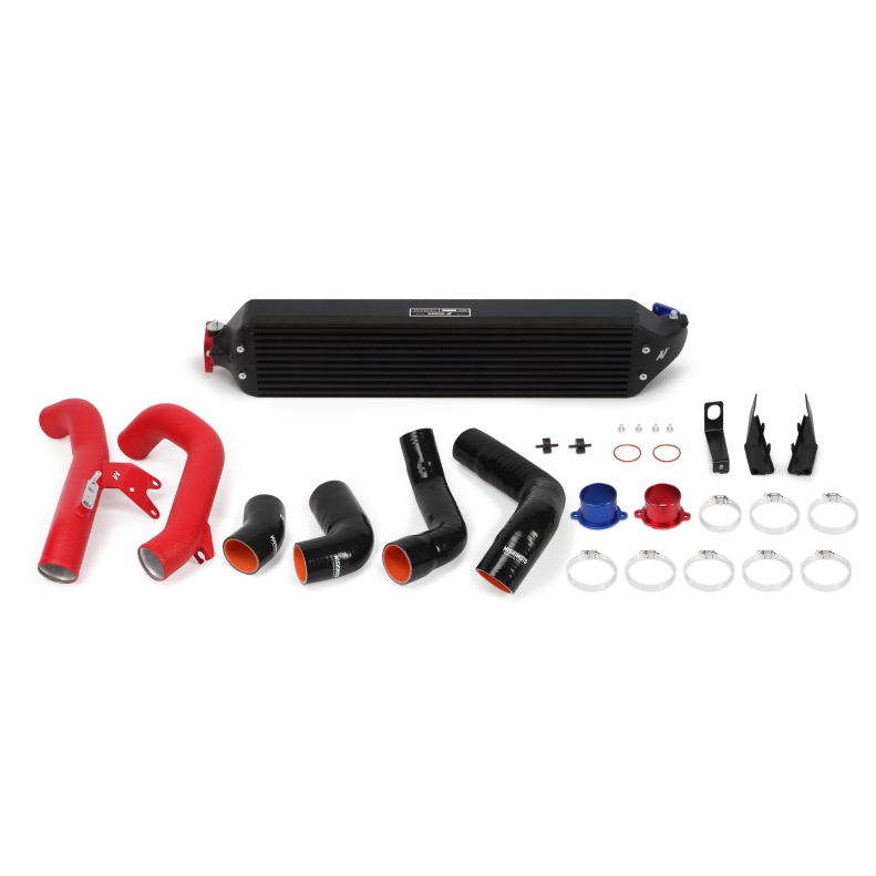 Mishimoto MMINT-CIV-16KBKWRD - MISMMINT-CIV-16KBKWRD - Mishimoto 2016+ Honda Civic 1.5T / 2017+ Honda Civic Si Black Intercooler Kit w/Red Pipes - Shipped in Europe - Tuningsupply.com
