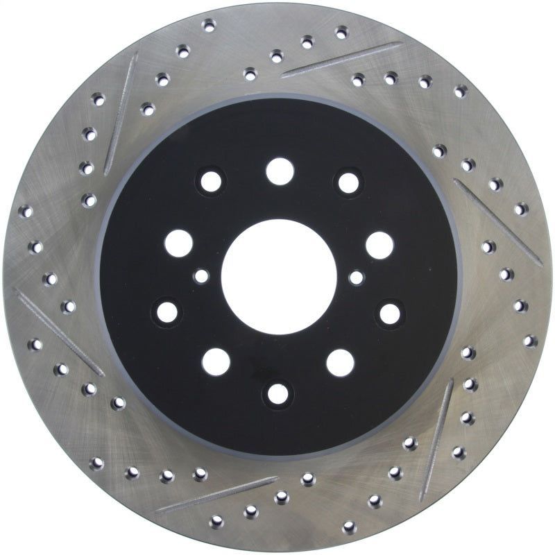 Stoptech 127.44105R - STO127.44105R - StopTech 5/93-98 Toyota Supra Right Rear Slotted & Drilled Rotor - Shipped in Europe - Tuningsupply.com