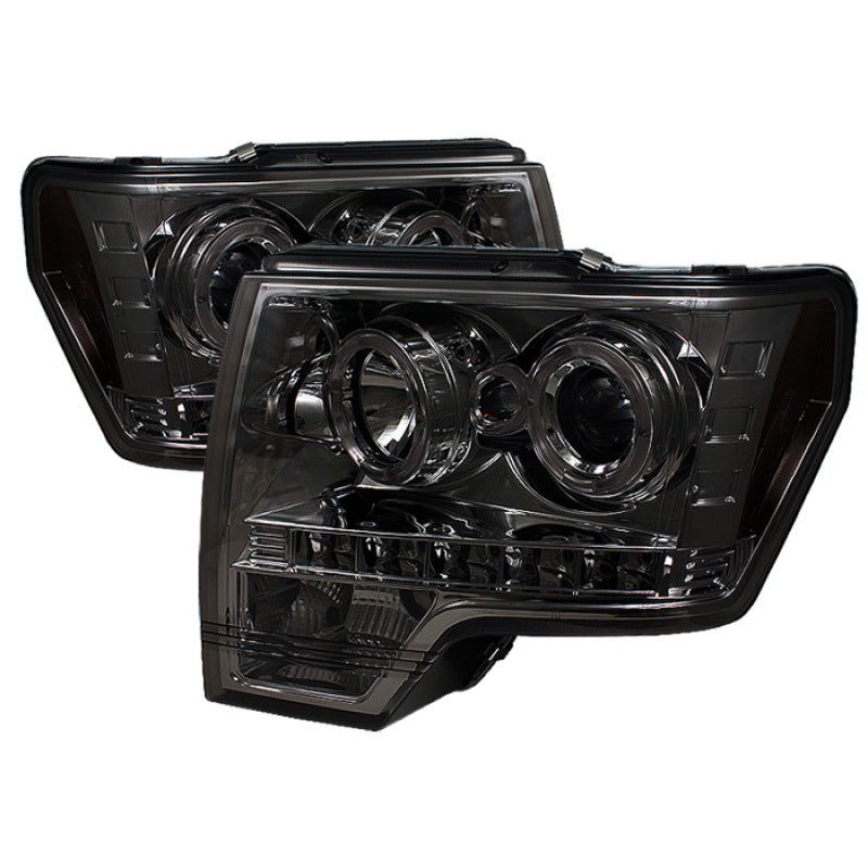 SPYDER 5010254 - SPY5010254 - Spyder Ford F150 09-14 Projector Headlights Halogen Model- LED Halo LED Smke PRO-YD-FF15009-HL-SM - Shipped in Europe - Tuningsupply.com