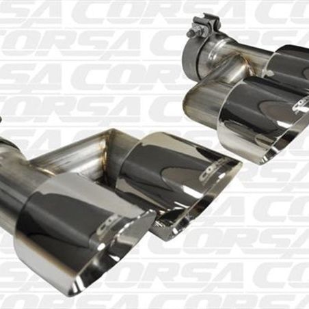 CORSA Performance 14333 - COR14333 - Corsa 2015-2017 Ford Mustang GT 5.0 Polish Quad Tips Kit - Shipped in Europe - Tuningsupply.com