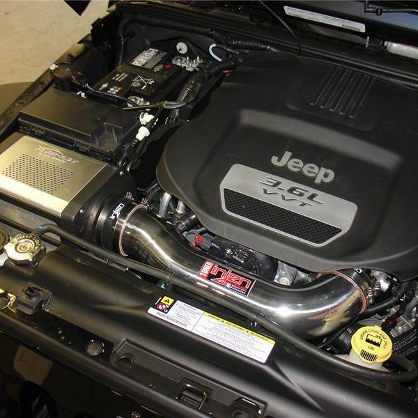 Injen PF5003P - INJPF5003P - Injen 12-13 Jeep Wrangler JK 3.6L V6 Polished Short Ram Intake w/ Power Flow Box - Shipped in Europe - Tuningsupply.com