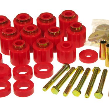 Prothane 1-113 - PRO1-113 - Prothane 87-96 Jeep YJ 1in Lift Body Mount Kit - Red - Shipped in Europe - Tuningsupply.com