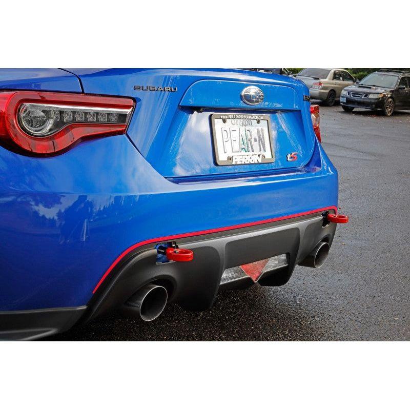 Perrin Performance PSP-BDY-255RD - PERPSP-BDY-255RD - PERRIN 13-25 Subaru BRZ / 13-20 Scion FRS & Toyota 86 / 22-25 GR86 Tow Hook Kit (Rear) - Red - Shipped in Europe - Tuningsupply.com