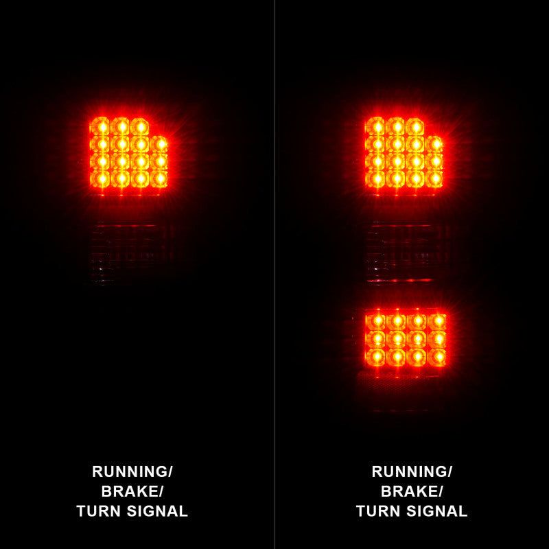 ANZO 311397 - ANZ311397 - ANZO 2014-2018 GMC Sierra LED Tail Lights Black Housing Clear Lens - Shipped in Europe - Tuningsupply.com