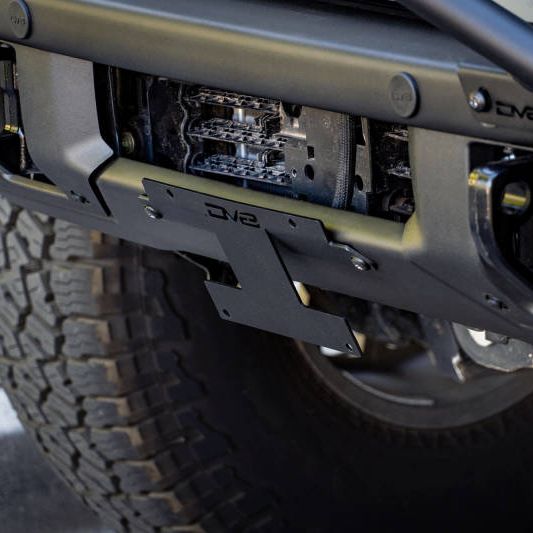 DV8 Offroad LPBR-01 - DVELPBR-01 - DV8 Offroad 21-22 Ford Bronco Factory Front Bumper Licence Relocation Bracket - Front - Shipped in Europe - Tuningsupply.com