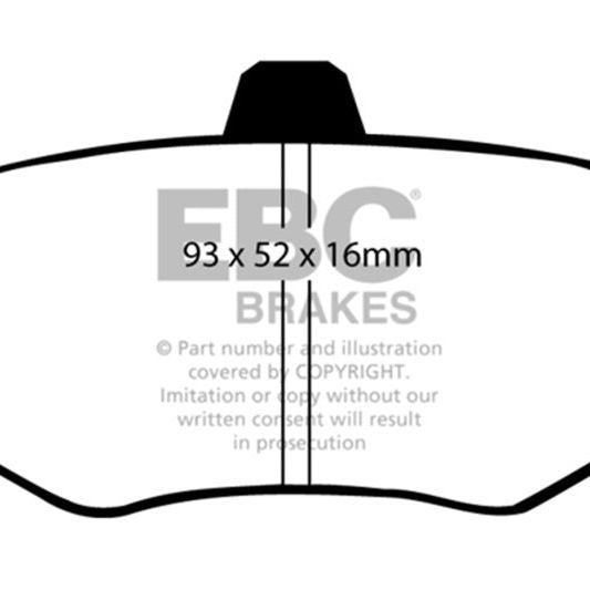 EBC UD1368 - EBCUD1368 - EBC 08-16 Mitsubishi Lancer Evo 10 2.0 Turbo (1 piece rotor) Ultimax2 Rear Brake Pads - Shipped in Europe - Tuningsupply.com