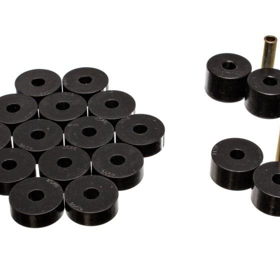 Energy Suspension 2.4106G - ENG2.4106G - Energy Suspension 74-75 Jeep CJ5/CJ7/CJ8 Scrambler Black Body (Cab) Mount Set - Shipped in Europe - Tuningsupply.com