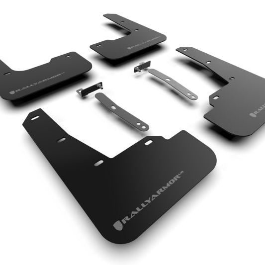 Rally Armor MF79-UR-BLK-GRY - RALMF79-UR-BLK-GRY - Rally Armor 22-23 Hyundai Elantra N & N Line Black Mud Flap w/Grey Logo - Shipped in Europe - Tuningsupply.com