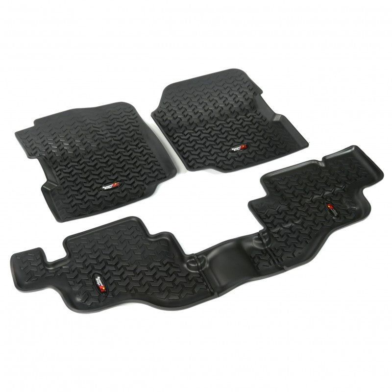 Rugged Ridge 12987.09 - RUG12987.09 - Rugged Ridge Floor Liner Front/Rear Black 1976-1986 Jeep CJ-7 / Jeep Wrangler 87-95 / YJ - Shipped in Europe - Tuningsupply.com