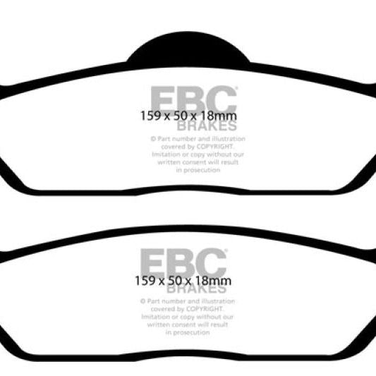EBC DP61697 - EBCDP61697 - EBC 11 Ford F150 3.5 Twin Turbo (2WD) 6 Lug Greenstuff Rear Brake Pads - Shipped in Europe - Tuningsupply.com