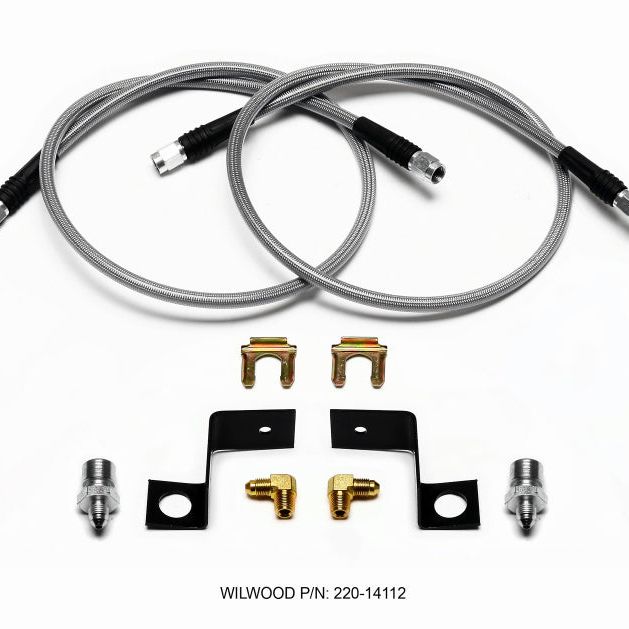 Wilwood 220-14111 - WIL220-14111 - Wilwood Flexline Kit 30 inch -3 3/8-24 IF 1/8 NPT 90 Degree - Shipped in Europe - Tuningsupply.com