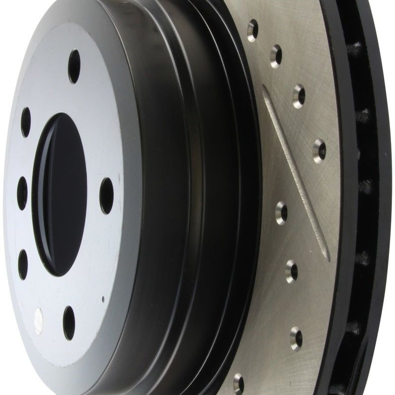 Stoptech 127.34080R - STO127.34080R - StopTech 06 BMW 330 / 07-09 BMW 335 Slotted & Drilled Right Rear Rotor - Shipped in Europe - Tuningsupply.com